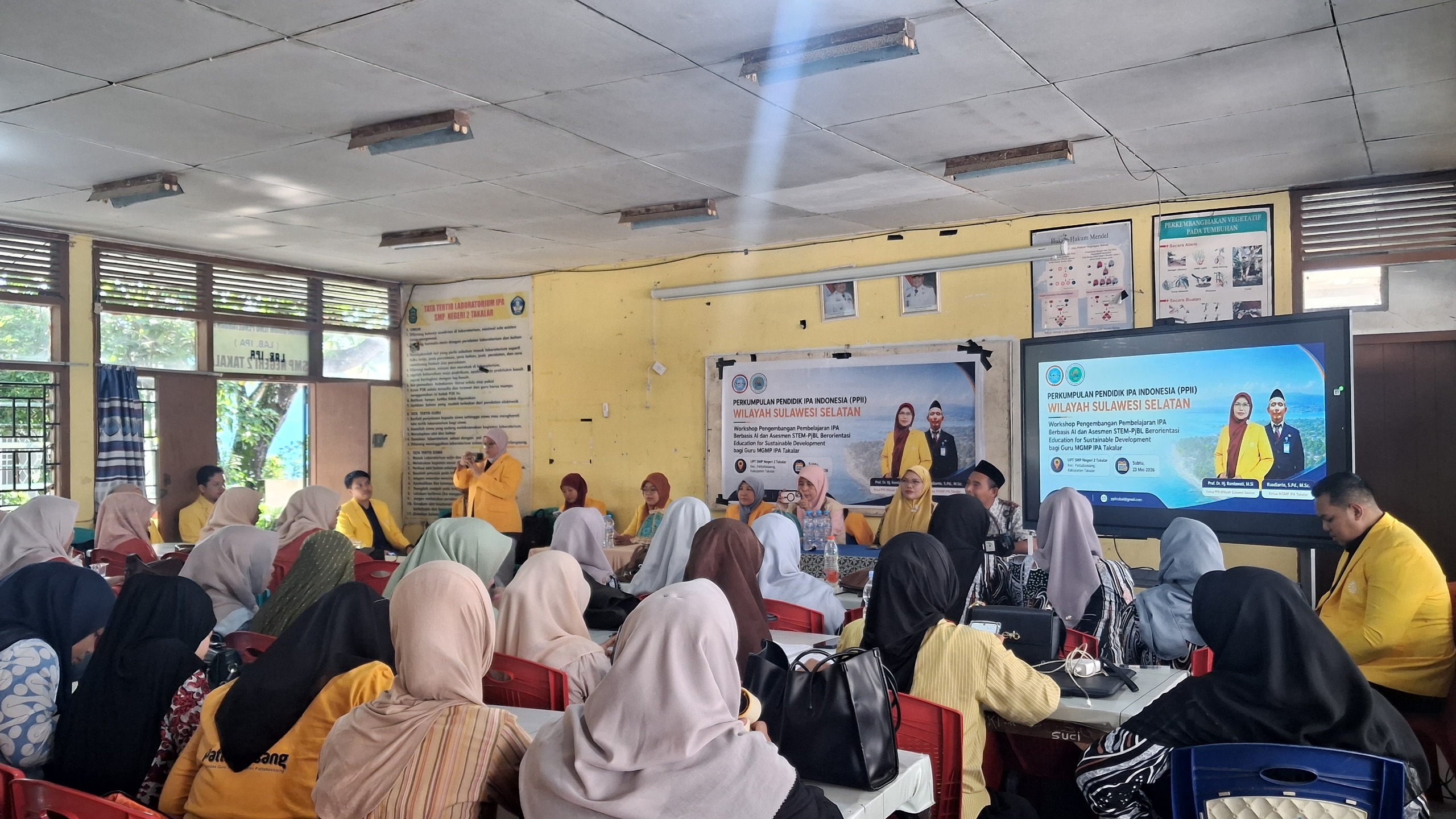 PPII Sulsel Gelar Workshop AI dan Asesmen STEM-PjBL Berorientasi Education for Sustainable Development bagi Guru IPA Takalar